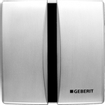 Système de commande de urinoir Geberit Basic alimentation par batterie 16x16cm avec infrarouge pour commande frontale mat chromé. 0730060