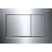 Plaque de commande Geberit Omega20 - chasse d'eau à 2 boutons - carré - chrome brillant/mat/chrome brillant 0700239