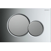 Geberit Sigma01 bedieningplaat met dualflush frontbediening voor toilet/urinoir 24.6x16.4cm glans / mat verchroomd TWEEDEKANS OUT10256