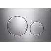 Geberit Sigma20 bedieningplaat, 2-toets spoeling frontbediening voor toilet 24.6x16.4cm chroom/matchroom OUTLETSTORE STORE26630