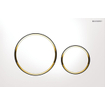 Plaque de commande Geberit Sigma20 - chasse d'eau à 2 boutons - boutons ronds - blanc/or/blanc SW53744