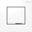 Geberit type 20 urinioir bedieningsplaat - pneumatisch - rechthoekige knoppen - wit/glans chroom SW64037
