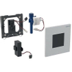 Geberit type 20 urinioir bedieningsplaat - batterij - vierkant - zwart SW64028