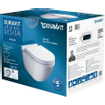 Duravit Starck 3 pack cuvette suspendue sans bride à chasse profonde abattant blanc SW70150