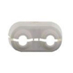 Heimeier double rosace en plastique HOH 35 mm blanc 1602126