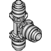 Uponor presse t pièce courant 16x14x16 mm 7458460