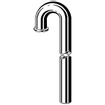 Viega tube de sol pour siphon tubulaire 6/4x68cm chrome 0500690