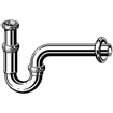 Viega siphon tubulaire avec tube mural avec rosace 6/4 chrome 0500151