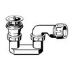 Viega caniveau receveur de douche complet pour receveur de douche avec troi 52mm avec siphon haut chrome 0520272