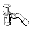 Viega Duoplex bonde de receveur de douche complète avec tuyau vertical pour receveur de douche avec trou 52mm chrome 0510521
