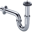 Viega tube bouchon siphon 1 1/4x32 avec tube mural et rosace chrome GA22867