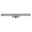 Easy Drain Compact Wall Zero caniveau simple plaque avec évacuation latérale 6x110cm 50mm inox 2301366
