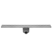 Easy Drain Multi bonde de douche plaque simple avec sortie latérale 9,8x170cm 50mm inox 2301170