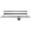 Easydrain multi taf drain single plate 150cm avec grille zéro design acier inoxydable 2301829