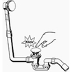 Viega Citaplex garniture de vidage et de trop-plein pour baignoire à fermeture clic-clac laiton Chrome GA92327