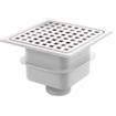 Van Den Berg siphon de sol en ABS avec grille en inox 15x15 o sortie 50mm GA91318