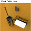 Geesa Wynk Set d'accessoires WC - Brosse de WC avec support - Porte-rouleau de toilette avec couvercle - Crochet à serviette - Chrome 0653659