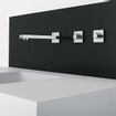 Dornbracht garniture de douche avec robinet d'arrêt avec rosace chrome 0470489