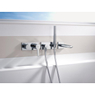 Hansa Hansaronda robinet de lavabo avec bec fixe avec vidage avec flexibles de raccordement chrome 0394601