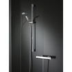 Hansa Tempra style mitigeur de douche thermostatique avec raccords et tuyau de douche avec douchette à main et douche de tête chrome 0395736