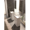Bette Art I baignoire duo en acier émaillé semi-îlot avec rebord étroit 180x80x42cm avec panneau blanc SW60490