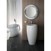 Laufen Alessi One lavabo sur pied 53x52x85cm sans trou de robinetterie inclu bouchon de vidage avec colonne intégrée en une seule pièce en céramique blanc lcc 0080141