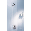 Hansa ensemble de douche basicjet barre de douche 720 mm douche à main 1 jet d95 mm avec porte-savon flexible de douche 1750 mm chromé SW89959