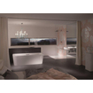 Bette Art I baignoire duo en acier émaillé semi-îlot avec rebord étroit 180x80x42cm avec panneau blanc SW60490