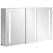 Villeroy & Boch My View 14+ armoire de toilette - avec 3 portes avec éclairage LED vertical 130x75x17.3cm - incl. boîte à médicaments verrouillable 1025447