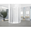 Novellini Young 2.0 R2 cabine de douche quart de rond avec portes pivotantes et segments fixes 87.5/89.5x200cm matchroom/transparent 0335929