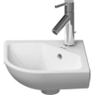 Duravit Me by Starck Lave-mains d’angle 43x38cm 1 trou de robinet et trop-plein blanc SW84166