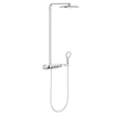 GROHE Rainshower SmartControl Ensemble de douche pluie apparent - douche de tête 36 cm - 2 fonctions - douchette ronde 11,5 cm - chrome/blanc SW97589