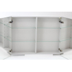 Armoire de toilette Royal Plaza Merlot 100x74cm sans éclairage rectangulaire avec 2 portes Panneau de particules Argent GA93346