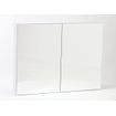 Armoire de toilette Royal Plaza Merlot 100x74cm sans éclairage rectangulaire avec 2 portes Panneau de particules Argent GA93346