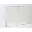 Armoire de toilette Royal Plaza Merlot 100x74cm sans éclairage rectangulaire avec 2 portes Panneau de particules Argent GA93346