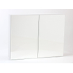 Armoire de toilette Royal Plaza Merlot 100x74cm sans éclairage rectangulaire avec 2 portes Panneau de particules Argent GA93346