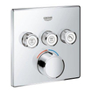 Grohe SmartControl Mitigeur thermostatique encastré - 4 boutons - carré - chrome SW104938