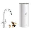 GROHE Red New Robinet d'eau bouillante 3-en-1 avec bec C et chauffe-eau L-size Chrome SW108060