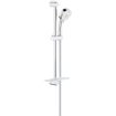 GROHE New Tempesta Cosmopolitan 100 Glijstangset - 60cm - ronde handdouche - 4 straalsoorten - gladde doucheslang - met zeepschaal - chroom/wit SW108133