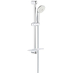 GROHE New Tempesta 100 Glijstangset - 60cm - ronde handdouche - 3 straalsoorten - gladde doucheslang - met zeepschaal - chroom/wit SW108111