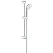 GROHE New Tempesta 100 Ensemble barre de douche - 60cm - douchette ronde - 4 types de jets - flexible de douche lisse - chrome/blanc SW108110