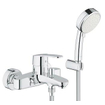 GROHE Eurostyle Cosmopolitan robinet de baignoire avec inverseur et raccords avec ensemble de douche chrome/blanc SW108055