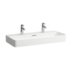 Laufen VAL lavabo-meuble 42x95x11.5cm 2 trous de robinet avec trop-plein SaphirKeramik blanc SW97453