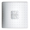 GROHE Rainshower SmartActive 310 Cube Douche de tête - 31cm - 2 types de jets - bras mural 43cm - moon white/chrome SW108082
