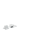 Hansgrohe Metropol combinaison de bord de baignoire 2 trous avec poignée arceau chrome SW99891