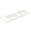 Villeroy & Boch venticello Lavabos pour meuble double 130x50cm avec 2x1 trou pour robinetterie (avec possibilité 2x3 trous pour robinetterie) et trop plein ceramic+ blanc 1025101