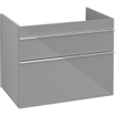 Villeroy & Boch Venticello meuble sous-lavabo - 75,3x59cm - 2x tiroir glossy grey GA52688