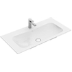 Villeroy & Boch Finion lavabo à poser sur meuble - 1 trou de robinetterie 100x50cm - ceramic+ sans trop-plein blanc SW106528
