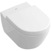 Villeroy & Boch Subway 2.0 Pack WC - WC suspendu - DirectFlush - à fond creux - abattant softclose & quickrelease - avec réservoir encastrable - plaque de commande blanc brillant - Ceramic+ - Stone White SW956278