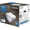 Duravit Durastyle pack cuvette suspendue sans bride à chasse profonde abattant blanc SW85523